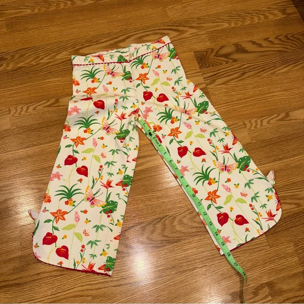 Gymboree tropical garden Capri pants adjustable waist butterfly detail sz‎ 9